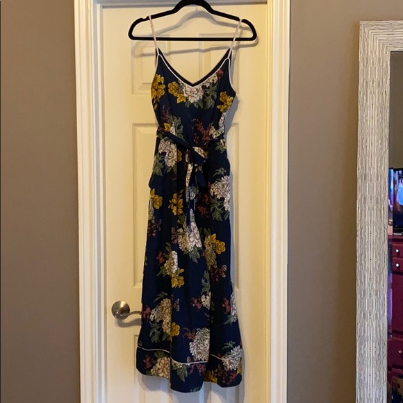 Satin Navy Romper - Picture 2 of 4